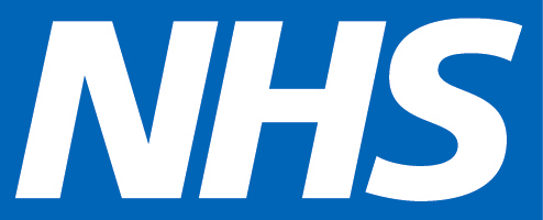 NHS logo in blue